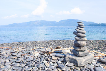 pebble on island, Lipe island, Thailand