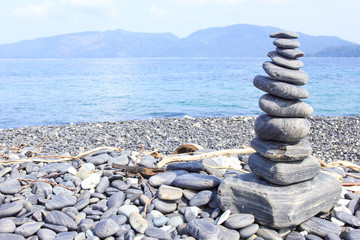 pebble on island, Lipe island, Thailand