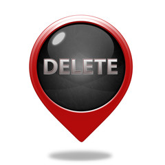 delete pointer icon on white background