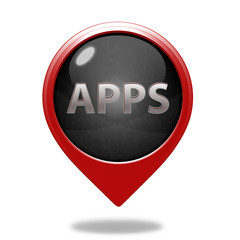 Apps pointer icon on white background
