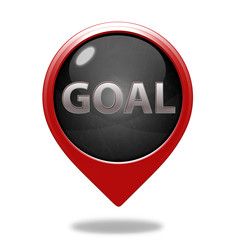 Goal pointer icon on white background