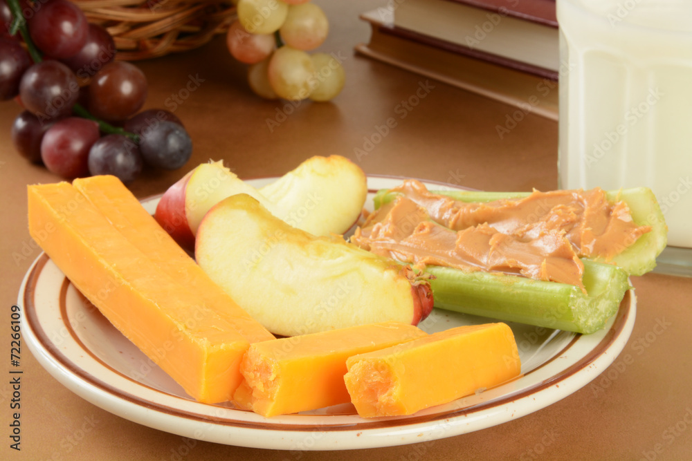 Wall mural healthy after school snack