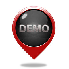 Demo pointer icon on white background