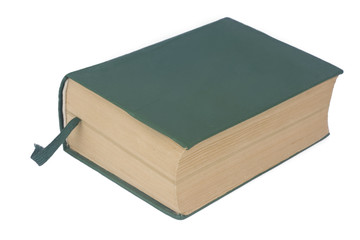 Green book isolated on white background