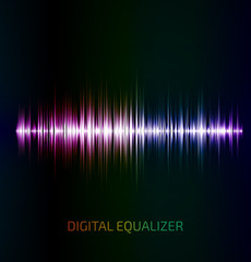 Abstract colorful music equalizer