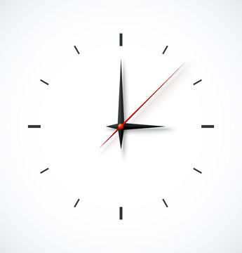 Clock Face On White Background