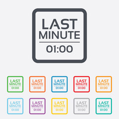 Last minute icon. Hot travel symbol.