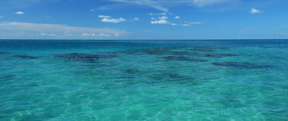 Tropical seascape and blue summer sky