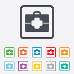 Medical case sign icon. Doctor symbol.