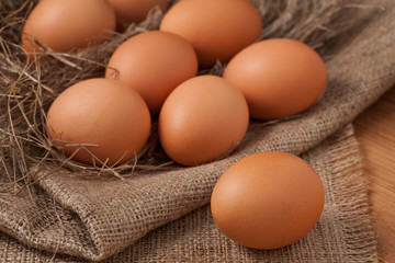 Dozen of chicken eggs