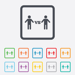 Fototapeta premium Player vs player sign icon. Games symbol.