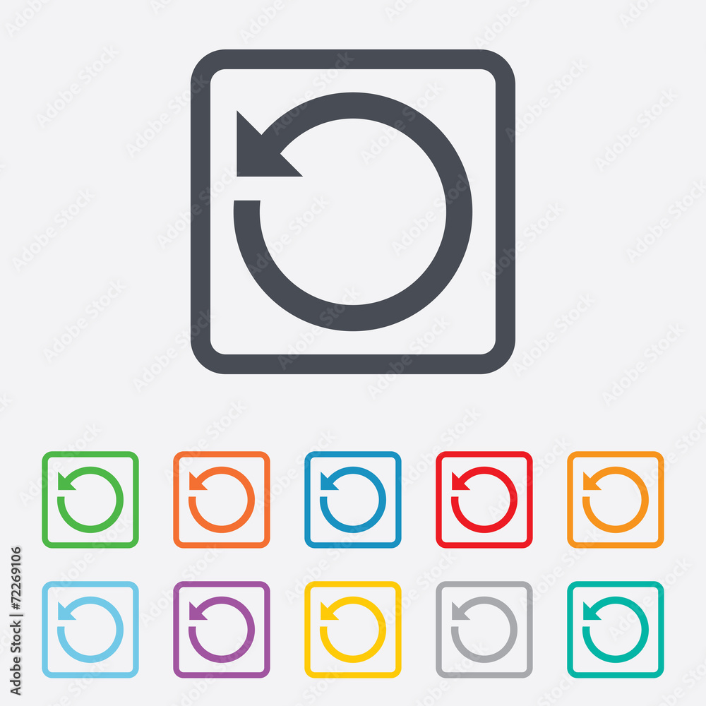 Poster repeat icon. refresh symbol. loop sign.