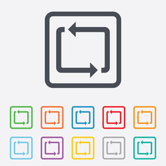 Repeat icon. Loop symbol. Refresh sign.