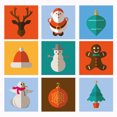 Christmas and Winter icons collection - vector