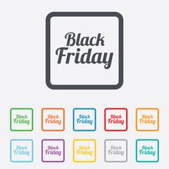 Black Friday sale icon. Special offer symbol.