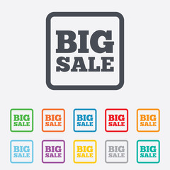 Big sale sign icon. Special offer symbol.