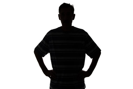 Image of silhouette adult man