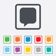 Chat sign icon. Speech bubble symbol.