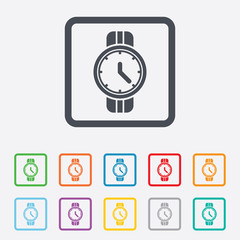 Wrist Watch sign icon. Mechanical clock symbol.
