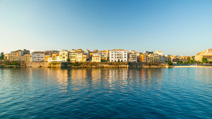 Obraz premium Corfu town - Greece. View from the sea