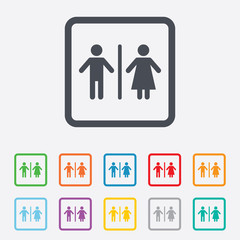WC sign icon. Toilet symbol.