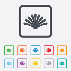 Sea shell sign icon. Conch symbol. Travel icon.
