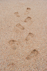 footprints in the sand