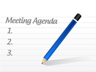 meeting agenda illustration design