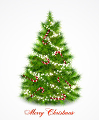 Vector background with christmas tree