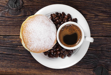 Coffee with donut