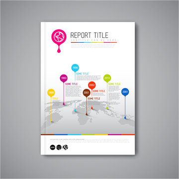 Modern Vector abstract brochure report design template