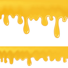 Vector honey drips seamless pattern