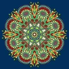 mandala, circle decorative spiritual indian symbol of lotus flow
