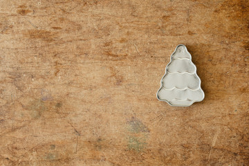 Christmas tree on wood board