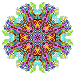 mandala, circle decorative spiritual indian symbol of lotus flow