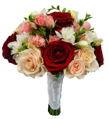 Obraz premium Bridal rose bouquet on their own stems