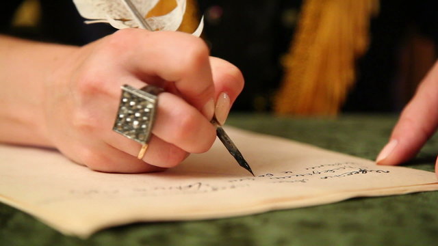 woman writes a letter to feather 4