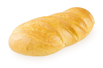 Loaf of bread on a white background