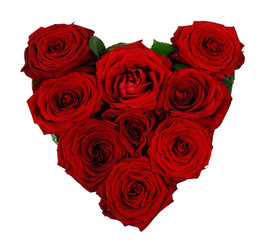 Obraz na płótnie Canvas Heart of red roses