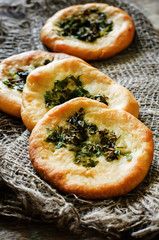 Arabic flat bread with herbs