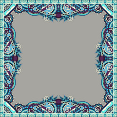 floral vintage frame, ukrainian ethnic style