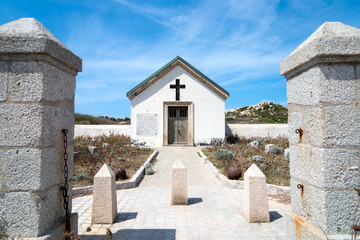 Fototapeta na wymiar The Cemetery of officers at Cala Ghiunco on the Lavezzi island