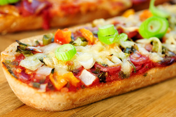 Bruschette with salami