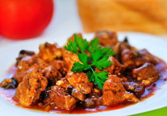 Pork meat stew