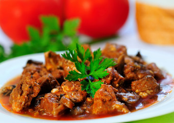 Pork meat stew