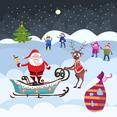 Święty Mikołaj i dzieci © bridzia2