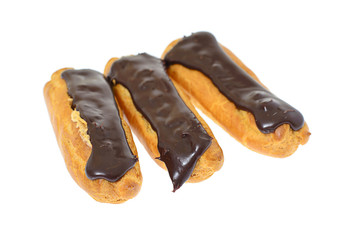Sweet Eclair Isolated on White Background