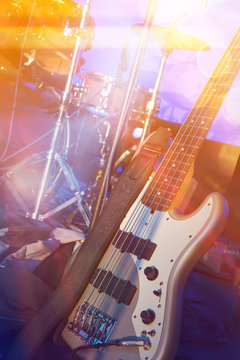 Bass guitar and drums