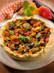 quiche with mixed vegetables