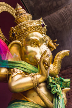 Golden statue of Ganesha